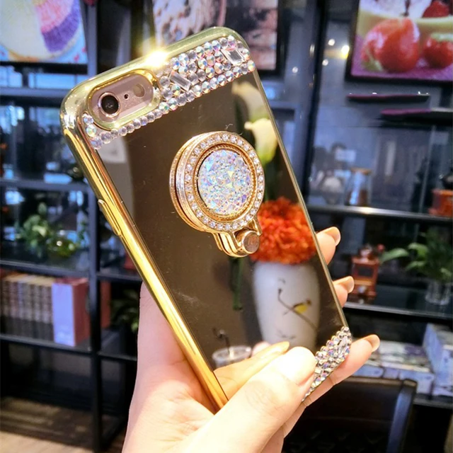 YESPURE Mirror Phone Accessories Finger Ring For Iphone 6 6s Gold Cheap 