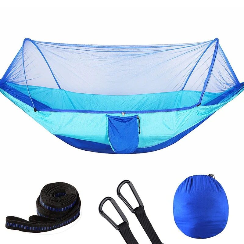 BL-L Portable Outdoor Hammock Camping Hanging Sleeping Bed With Mosquito Net Garden Swing Relaxing Parachute Hammock - Цвет: BL-L