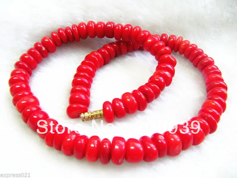 

FREE SHIPPING>>>@@ AS2624 CHINESE RED CORAL NECKLACE /STUNNING NECKLACE 44cm