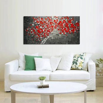 

Handmade Abstract Beautiful Flower Tree Oil Painting On Canvas Flower Picture Wall Art Home Decoration Nice Gift