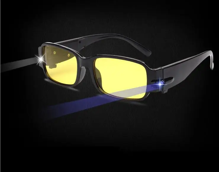 Multi Strength LED Reading Glasses Light lens Night Vision aged Glasses