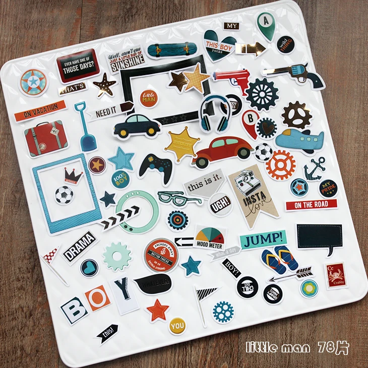 

78pcs BOY series Stickers Scrapbooking Happy Planner/Card Making/Journaling Project