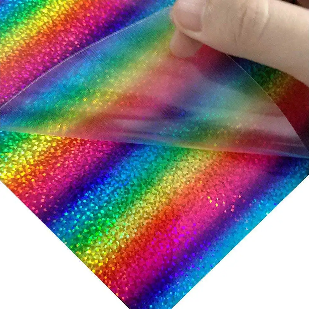 Rainbow heat transfer vinyl 30*50cm heat transfer iron on vinyl for