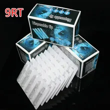 Besta Высокое качество 100 шт 9RT прозрачные одноразовые татуировки Советы стерильные Ассорти пластиковые татуировки Советы для инструменты для татуировок