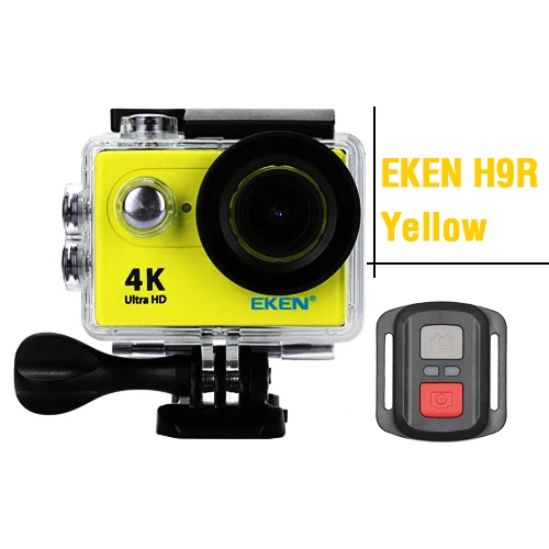 Екеn H9/H9R действие Камера Ultra HD 4 K/25fps Wi-Fi 2," 170D шлем Подводные Камера водонепроницаемый Cam Спорт Камера - Цвет: H9R Yellow