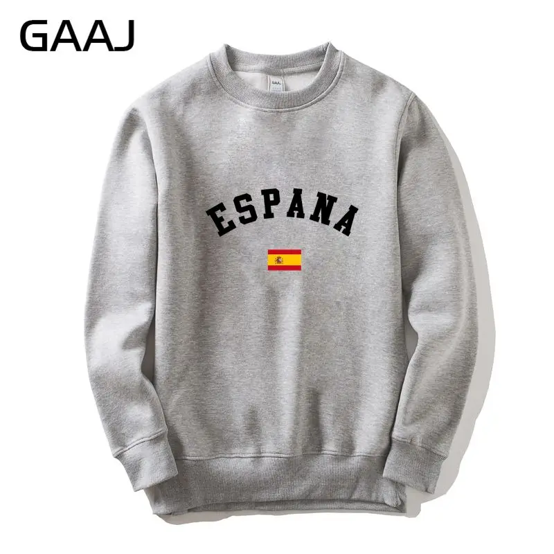 С флагом Испании Мужская и Женская Толстовка повседневные Модные Espana пальто для
