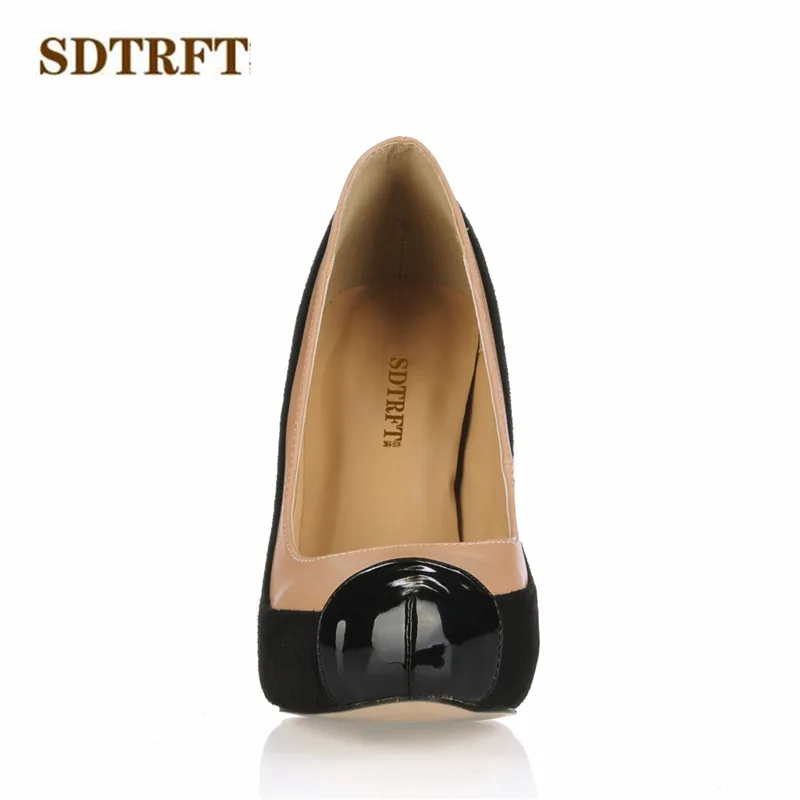 SDTRFT Шпильки zapatos Демисезонный 11 см тонкие каблуки женские с открытым носком женская обувь свадебные туфли-лодочки sapato feminino US10 11 12
