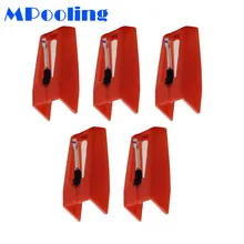 MPooling проигрыватель Проигрыватель аксессуары, 5 шт. сапфировые наконечники керамические иглы, стилус для проигрывателей виниловых пластин LP