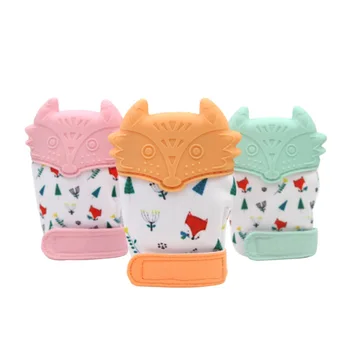 

1Pc Newborn Animal Baby Teething Glove Pacifier Glove Teether Mitten Wrapper Sound Teething Chewable Bead Toy
