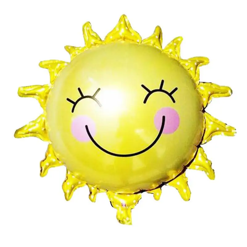 182 Dessin Animé Smiley Visage Soleil Fleur Aluminium Feuille Ballon Dessin Animé Fête Danniversaire Des Enfants Décoration In Ballons Et