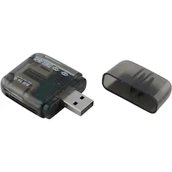 Черный USB 2,0 Flash Memory Card Reader Все-в-одном SD/SDHC Micro-SD/TF MS-Duo M2 считыватели карт памяти и адаптеры