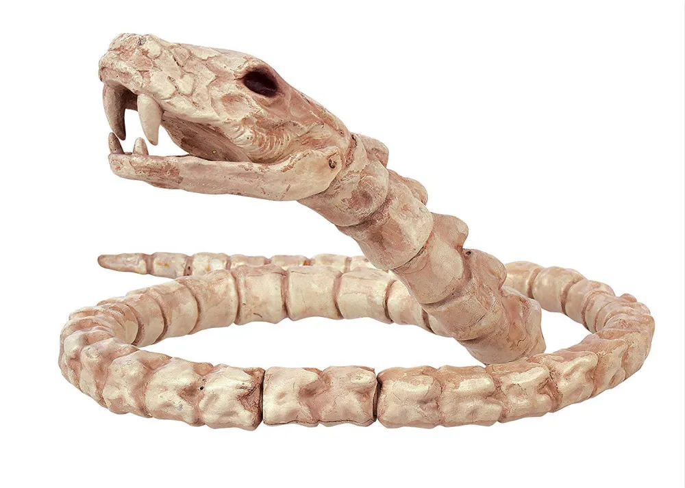 

Moquerry Slithering Skeleton Snake Animal Skeleton Bones for Horror Halloween Party Home Decor Decoration Accessories Decoration