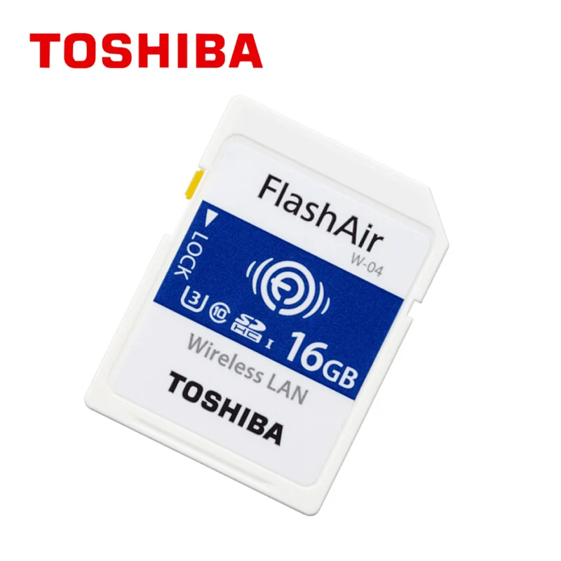 Карта памяти TOSHIBA Wifi 16 ГБ 32 64 Гб 90 м/с SDHC SDXC Class 10 U3 Tarjeta SD FlashAir W 04 carte sd для цифровой