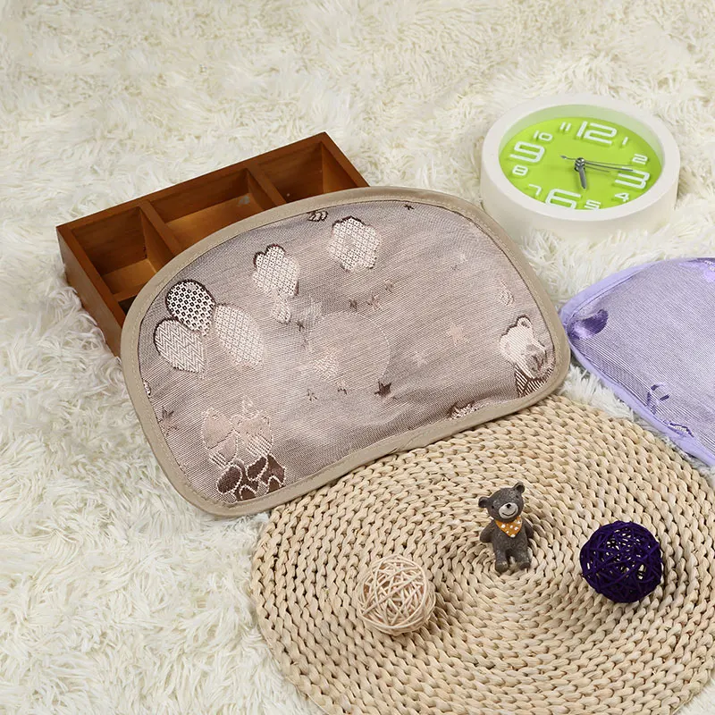 Детская ледяная шелковая подушка с волокнами для малышей, подушка с цитрусовыми листьями, крутая, предотвращающая плоскую голову, детские