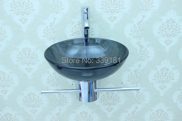 glass basin with stainless steel stand and faucet E-9 | Обустройство дома