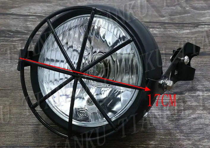 Универсальный " головной свет лампы+ крепление для Yamaha Honda Suzuki Kawasaki Sport Bobber заказной вертолет крейсер CG125 GN125 - Цвет: C