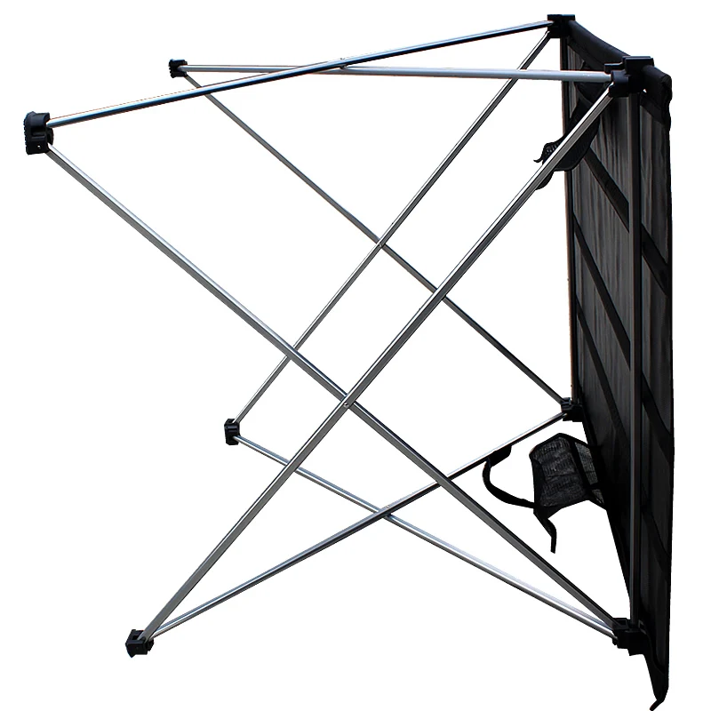 Ultralight Portable Folding Black Table Compact Roll Up Tables with Carrying Bag for Outdoor Camping Hiking Picnic