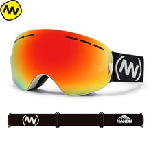 New NANDN brand ski goggles double UV400 anti fog big ski mask glasses skiing men women