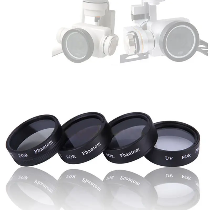 4pcs UV CPL ND4 ND8 Neutral Density Lens Filter Set for DJI Phantom 4 3