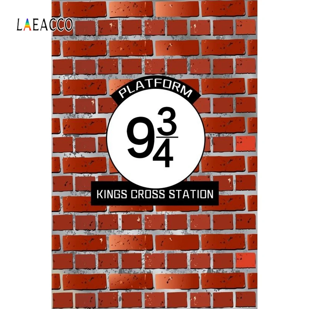 Laeacco Фото фоны кирпичная стена 9 3/4 Kings Cross станция Волшебная фотография фоны Виниловые для фотостудии