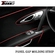 10M 32ft Gap Trim Chrome Red/Blue/Silver/Gold Interior Panel Console Door Edge Decorative Anti-rub Protector