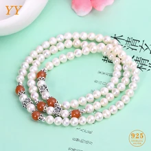 ФОТО natural freshwater pearl bracelets sl0007 for womens  yy fine jewelry bands s925 sterling silver women bracelet