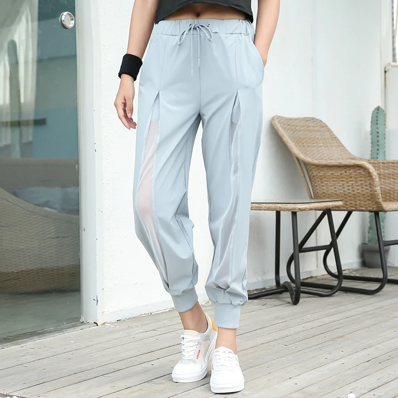 

Yoga Pants Women Fitness Gym Leggings Loose Sweat Pants Active Wear Jogging Harem Pants Femme Leggins Mesh Athletic Sweatpants
