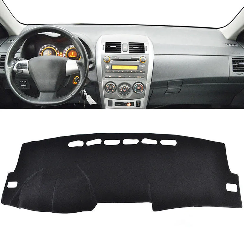 

Car Styling Dashmat Dash Mat Anti-UV Dashboard Cover Pad Sun Shade Instrument Carpet For Toyota Corolla E140 E150 2006- 2013 LHD