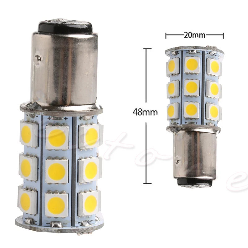1 шт. 1157 15D P21/5 Вт 27SMD 5050Car 12В светодиодный задний светильник лампа теплый белый