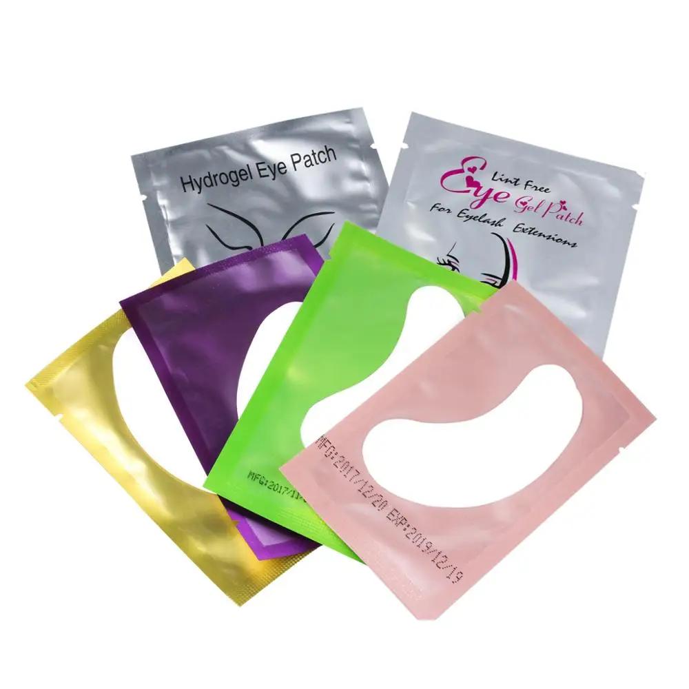 

500pairs Wholesale 5 Colors Packing Under Eye Pads Eyelashes Paper Patches Tips Sticker Wraps Eyelash Extension Make Up Tools