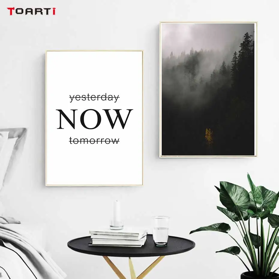 Nordic Poster Modern Wall Art Canvas Painting Mountain Pictures On The Wall  Life Quotes Living Room Bedroom Home Decor Artwork (9)