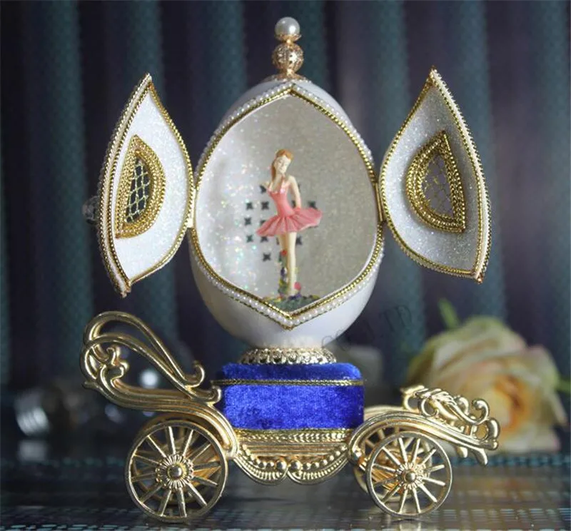 

Eggshell Music Box Wedding Couple Ballerina Music Boxes Luxury Carriage Eggshell Marriage Valentine's Day Christmas Gift