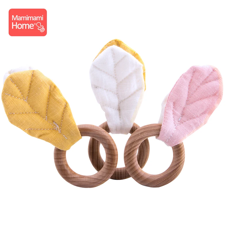 

Mamihome 1pc Wooden Teether Wooden Teether Rabbit Ears Beech Rings Rodent Toys For Infants Teething Jewelry Children'S Goods Toy