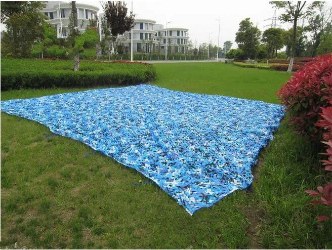 

2.5M*9M filet camouflage netting gazebo netting blue camo netting for event shelter activity decoration portable car canopy