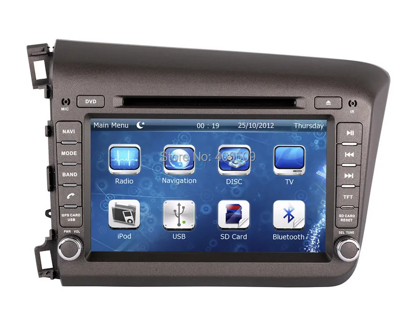 Flash Deal 8" Head Unit Car DVD Player for Honda Civic Left Side Drive 2012 2013 w/ GPS Navigation Radio TV BT USB SD AUX 3G Stereo Audio 0