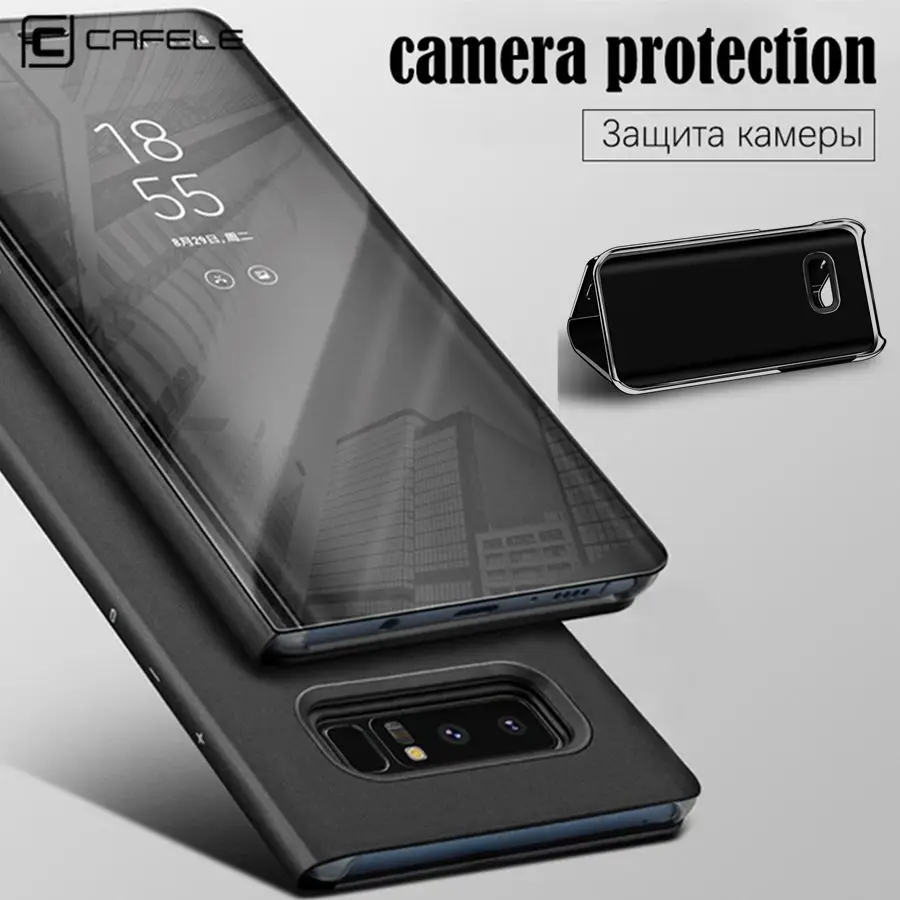 Зеркало Clear View Smart Case для samsung Galaxy J3 J5 J7 Pro Prime 2016 C8 C10 J6 плюс 2018 откидная крышка S9 S8