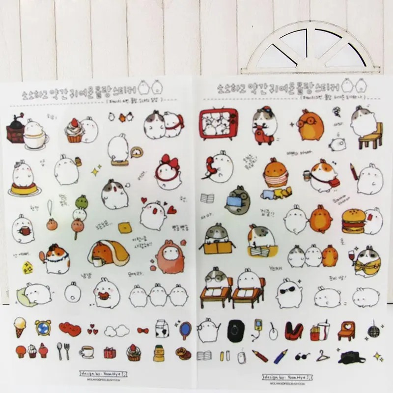 6 листов/упаковка наклейки из ПВХ|6 sheets|kawaii pvc stickerstickers school |