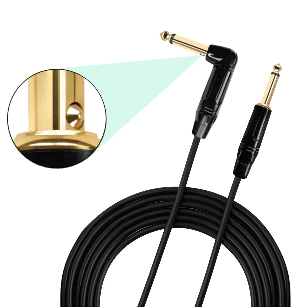 Guitar Cable 10 ft Right Straight 1/4 Inch Silent Plug ON OFF Switch 3M
