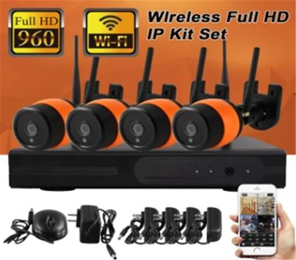 

Wireless Full HD 960P IP Kit Set 4CH WIFI IP Camera