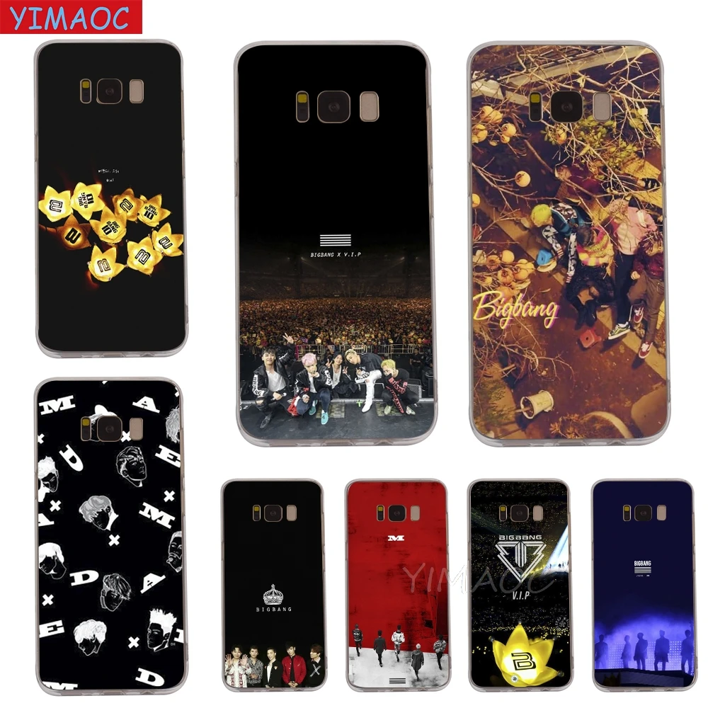Мягкий ТПУ чехол YIMAOC BIGBANG для Galaxy j3 j5 j6 j7 A5 2016 2017 A6 A9 2018 Note 8 9 S7 edge S8 S9 S10 Plus S10e |