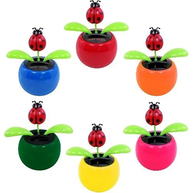 

LeadingStar Solar Powered Dancing Lady Bug Flower Great as Gift Random Color Hot Selling zk15