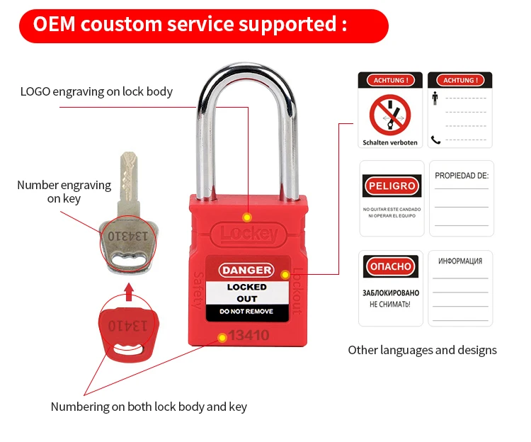 Lockey Upgrade ABS замок безопасности изоляция нейлоновая пластиковая Скоба поддержка безопасности замок Loto Tagout