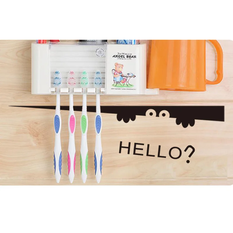 

Dream home 33022hello creative peeping toilet wall stickers toilet decoration green PVC wall stickers