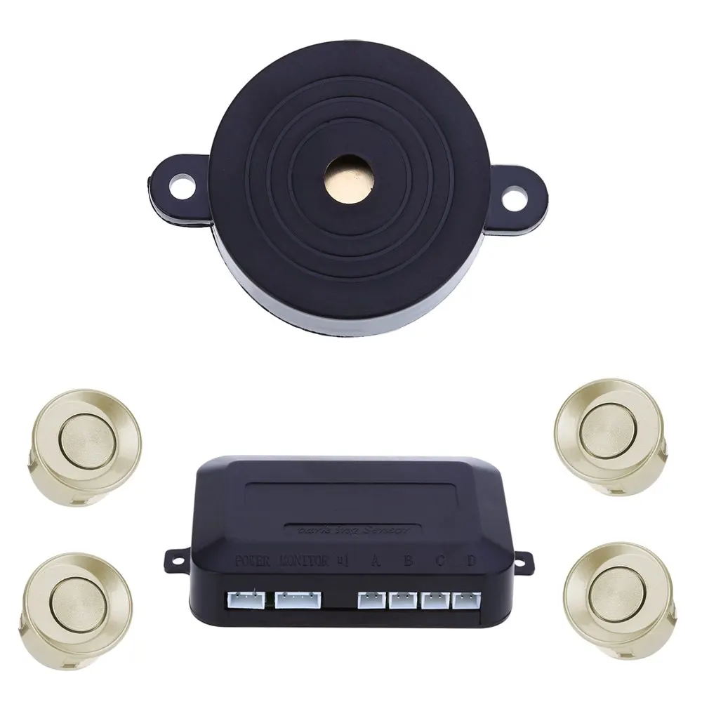 Prix pour 4 Capteurs de Stationnement De Voiture Auto Inverse Arrière Assistance Sauvegarde Parc Radar Buzzer Alarme Kit Moniteur Système Anglais Voix Notification Prix pour 4 Capteurs de Stationnement De Voiture Auto Inverse Arrière Assistance Sauvegarde Parc Radar Buzzer Alarme Kit Moniteur Système Anglais Voix Notification