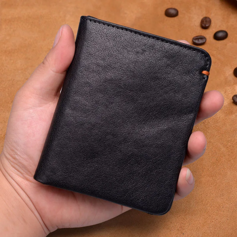 

Difenise 2018 Vintage Genuine Leather Handmade Leather Men Wallets Multi-Functional Cowhide Coin Purse Famous Design Man Wallet