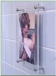 

(GT4165-A5) Clear Perspex 8" Photo Frame Hanging Picture Frame Wall Mounted Plexiglass Family Photo Frame