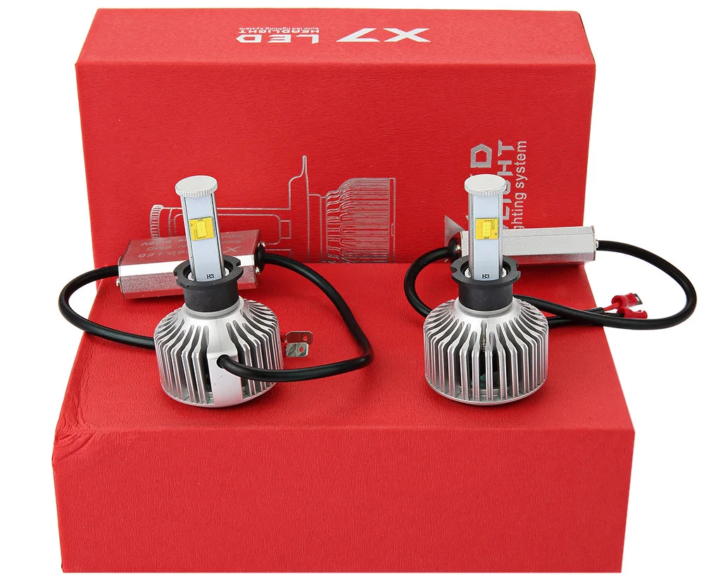 

Auto Head Lamp Bright Cold White Headlight Bulbs All-in-one Conversion Kit H3 6000K X7 LED Car Headlight Vehicle Front Fog Light