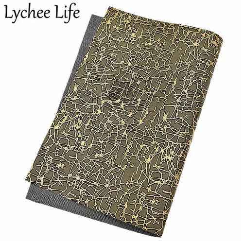 Lychee Life полосатая сетка с принтом кожаная ткань A4 красочные 21x29 см ПВХ ткань DIY ручной работы швейная одежда аксессуары поставки - Цвет: 2