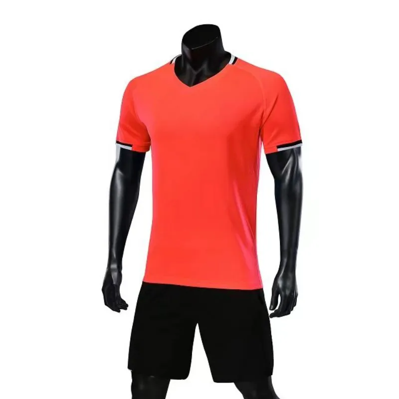 Мужские Дышащие футбольные спортивные костюмы 19 футбольные майки Футбольная форма футбольные майки спортивные беговые наборы - Color: 6017 red