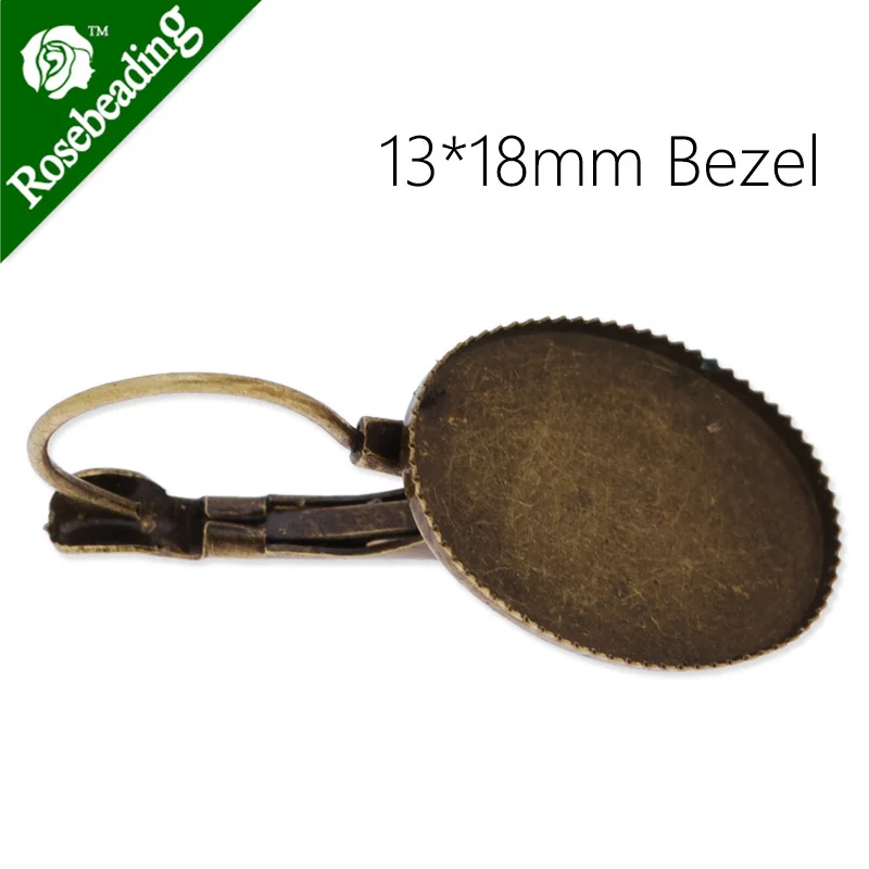 

13x18mm Oval Antique Bronze Plated Brass French Lever Back Earrings Blank,fit 13x18mm glass cabochons;sold 50pcs/lot-C3805